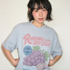 RONRON VINTAGE GRAPE OVER FIT T SHIRT SOFT BLUE
