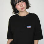 RONRON VINTAGE RASPBERRY OVER FIT T SHIRT BLACK