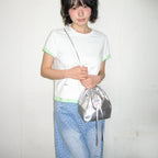 RONRON MINI LABEL CROP SHORT SLEEVE WHITE