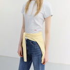 DUNST CURVED HEM SLIM TOP LIGHT MELANGE GREY_UDTS6B225G1