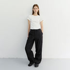 DUNST CURVED HEM SLIM TOP WHITE_UDTS6B225WT