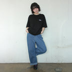 RONRON VINTAGE RASPBERRY OVER FIT T SHIRT BLACK