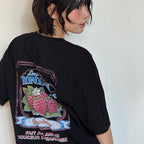RONRON VINTAGE RASPBERRY OVER FIT T SHIRT BLACK