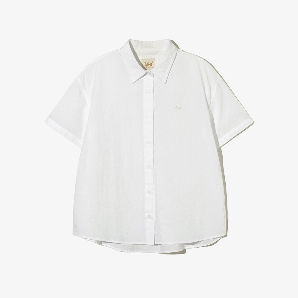 Lee Women's Relaxed Short Sleeve Shirt White