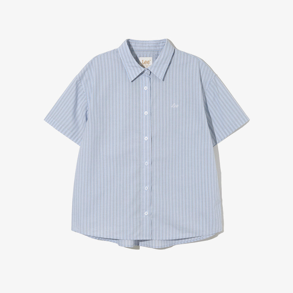 Lee Women's Relaxed Short Sleeve Shirt Blue
