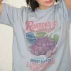 RONRON VINTAGE GRAPE OVER FIT T SHIRT SOFT BLUE