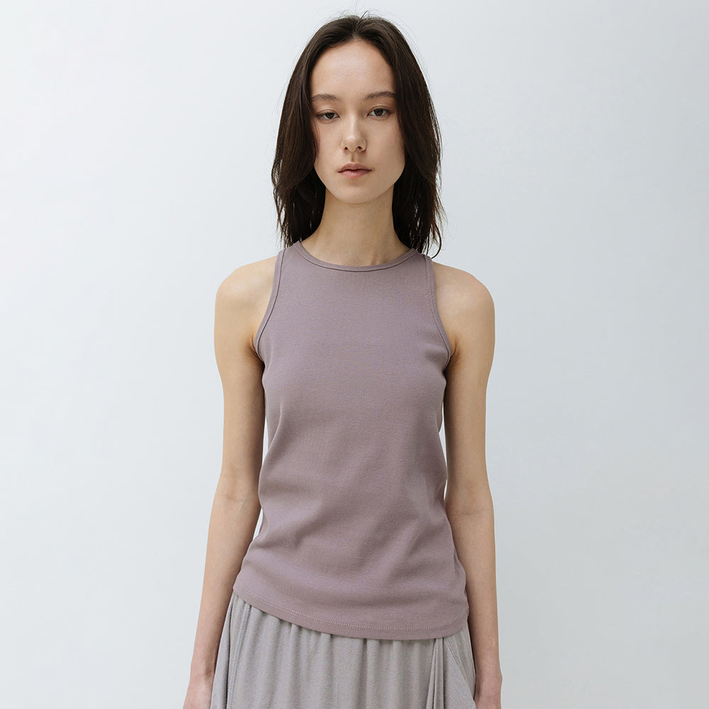 INSILENCE WOMEN Washed Lip Halter Sleeveless DUST ROSE