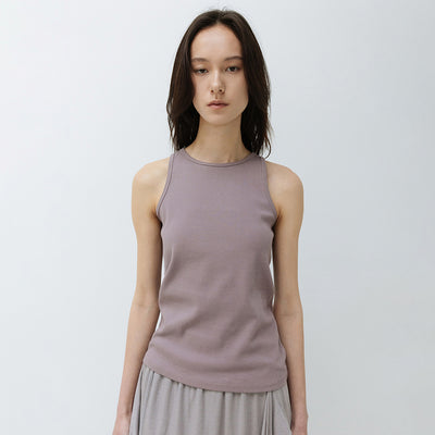 Washed Lip Halter Sleeveless DUST ROSE