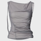 FLAREUP Draped Mesh Layered Sleeveless (FL-116_Gray)