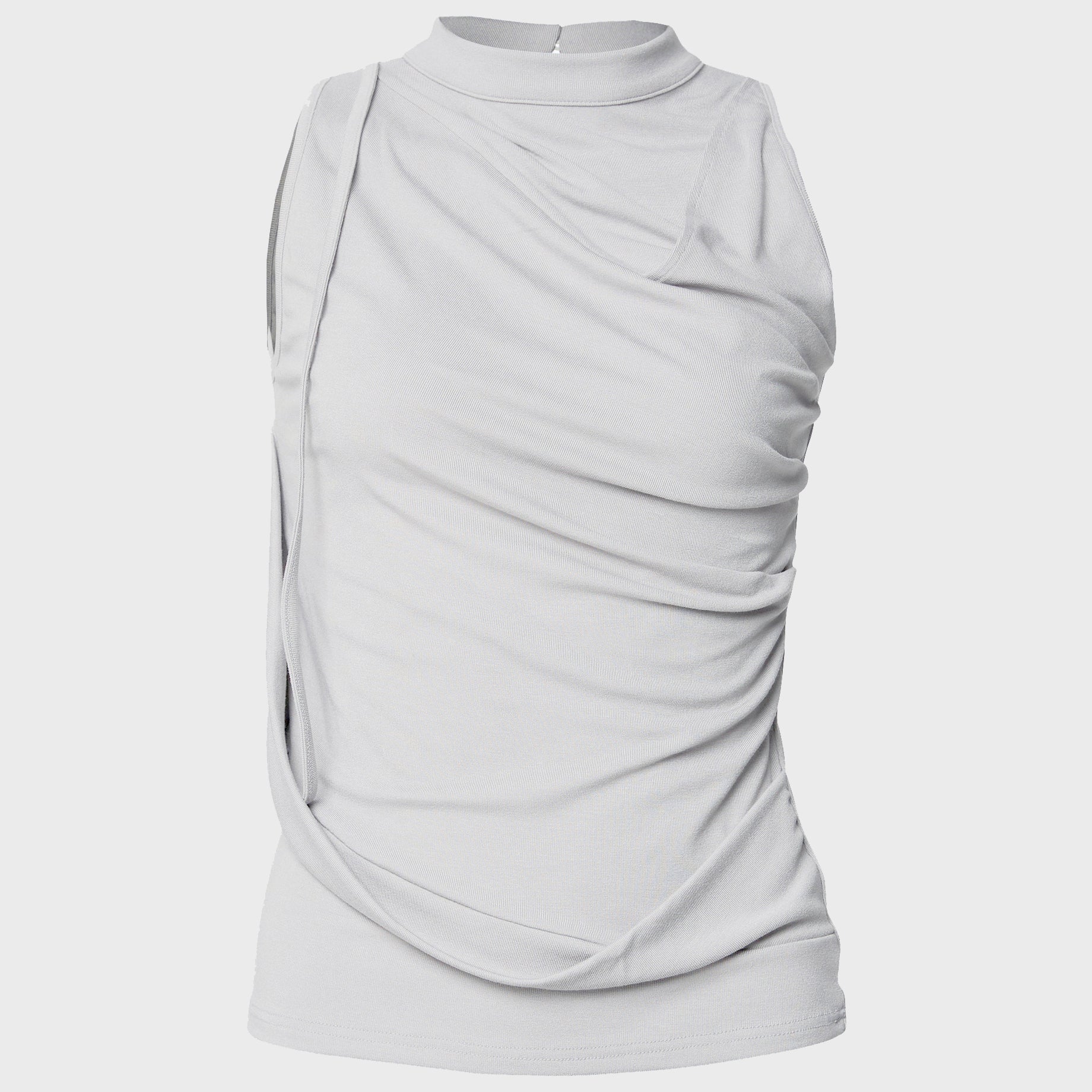 FLAREUP Draped Sleeveless Top (FL-135_Cloud White)