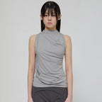 FLAREUP Draped Sleeveless Top (FL-135_Gray)