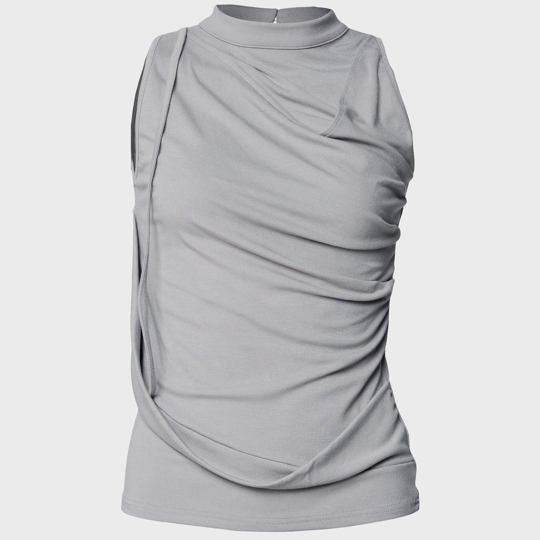 FLAREUP Draped Sleeveless Top (FL-135_Gray)