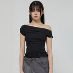 FLAREUP Draped Top (FL-130_Black)