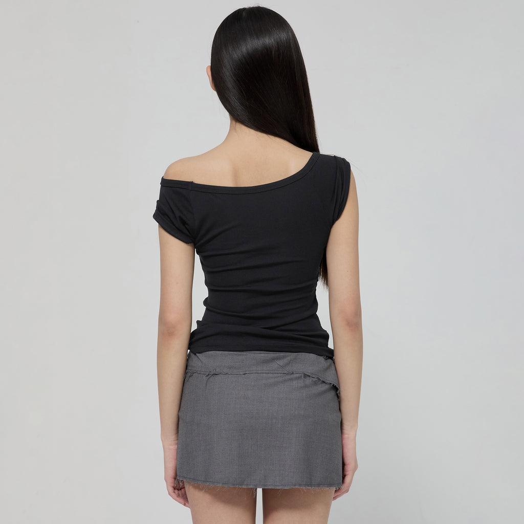 FLAREUP Draped Top (FL-130_Black)