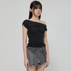 FLAREUP Draped Top (FL-130_Black)