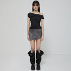 FLAREUP Draped Top (FL-130_Black)