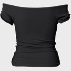 FLAREUP Draped Top (FL-130_Black)