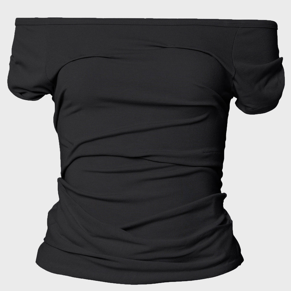 FLAREUP Draped Top (FL-130_Black)