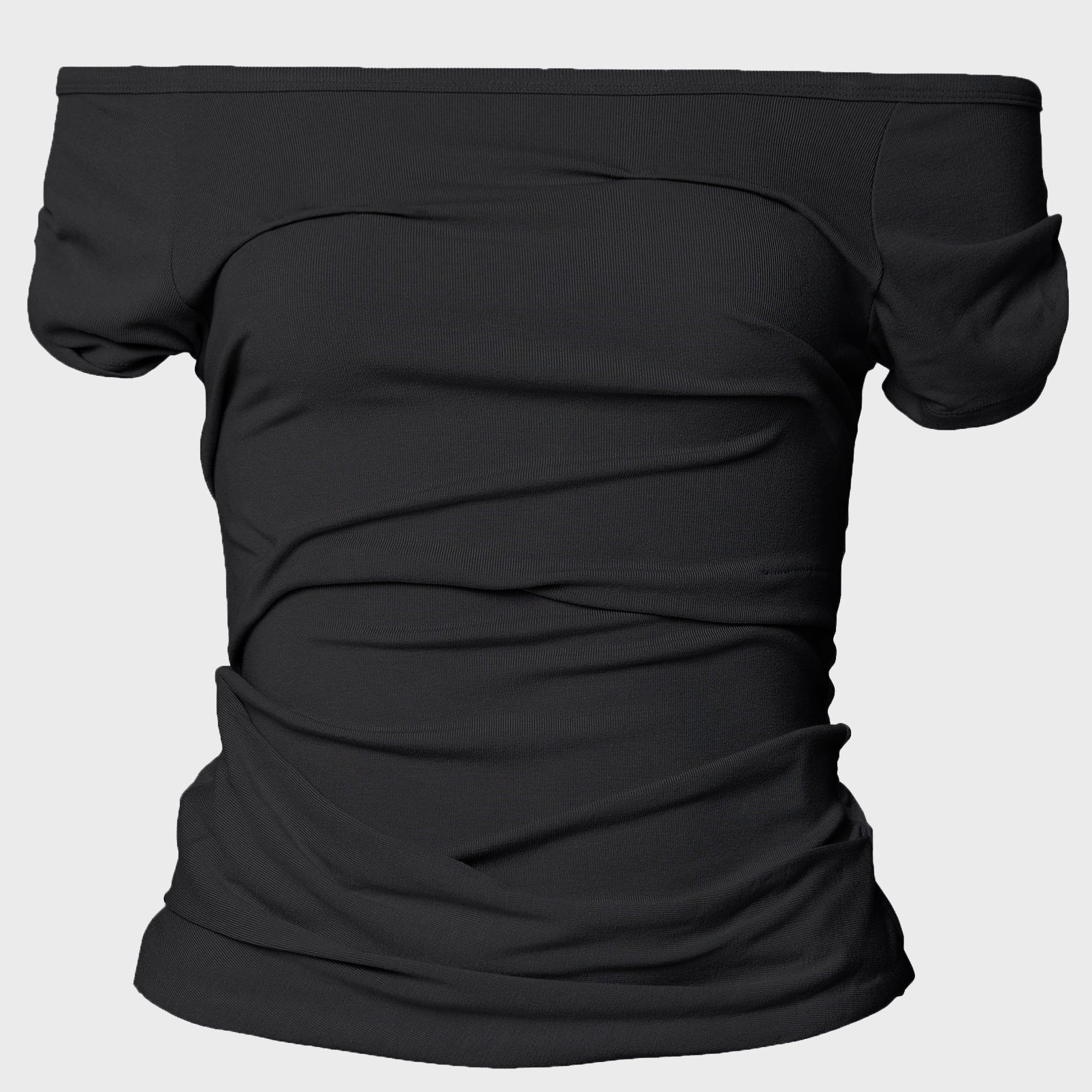 FLAREUP Draped Top (FL-130_Black)