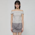 FLAREUP Draped Top (FL-130_Cloud White)