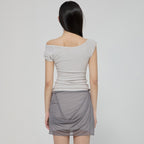 FLAREUP Draped Top (FL-130_Cloud White)