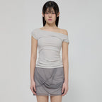 FLAREUP Draped Top (FL-130_Cloud White)
