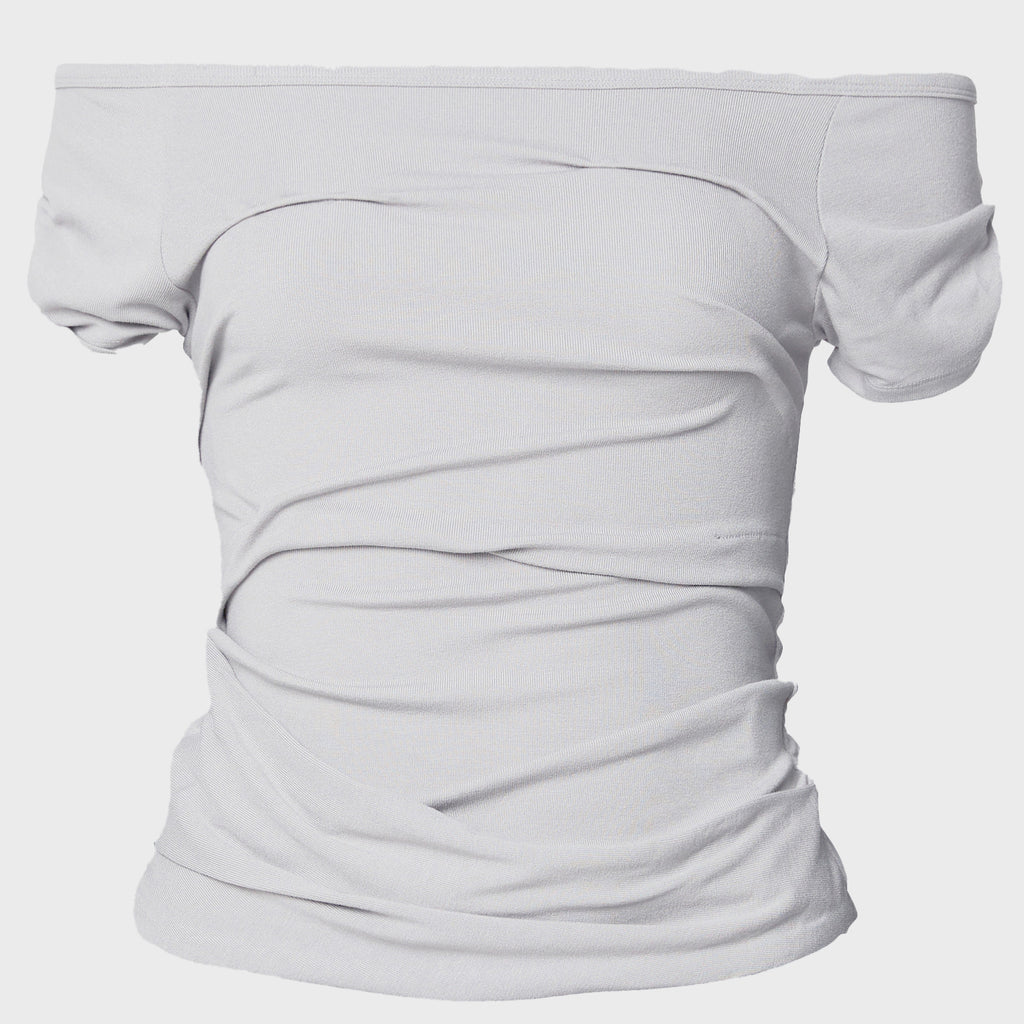 FLAREUP Draped Top (FL-130_Cloud White)