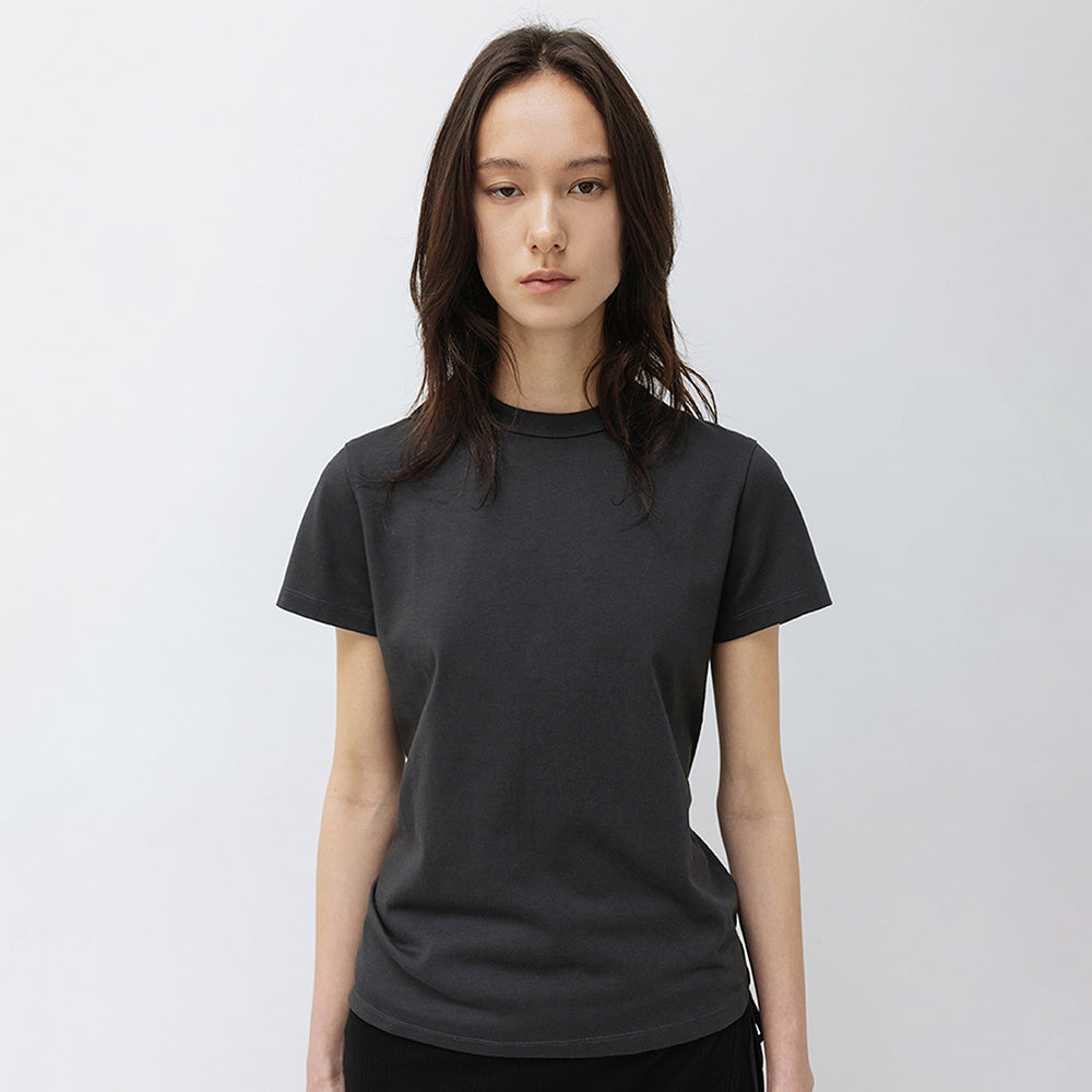 INSILENCE WOMEN W Supima Cotton Premium T-Shirt CHARCOAL