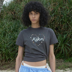 KIJUN Pebble Heart Tee Charcoal