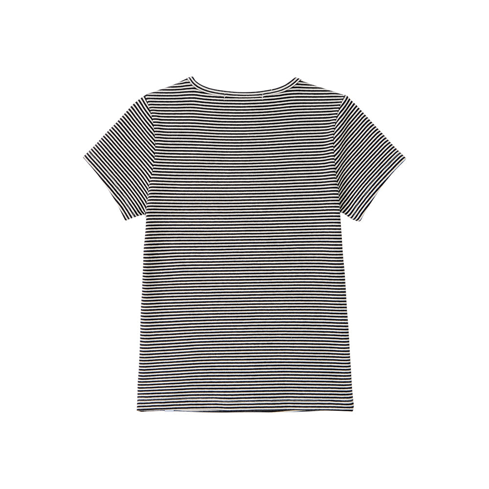 BITTERCELLS Essential Golgi Half Tee-Stripe Charcoal