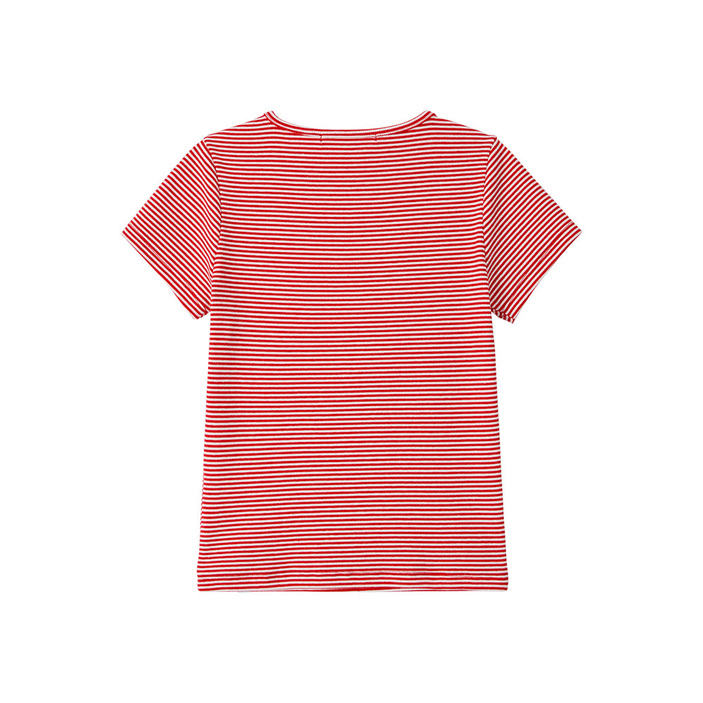 BITTERCELLS Essential Golgi Half Tee-Stripe Red