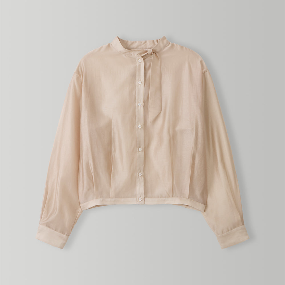 CHERIAUBE Clear Blouse-Beige