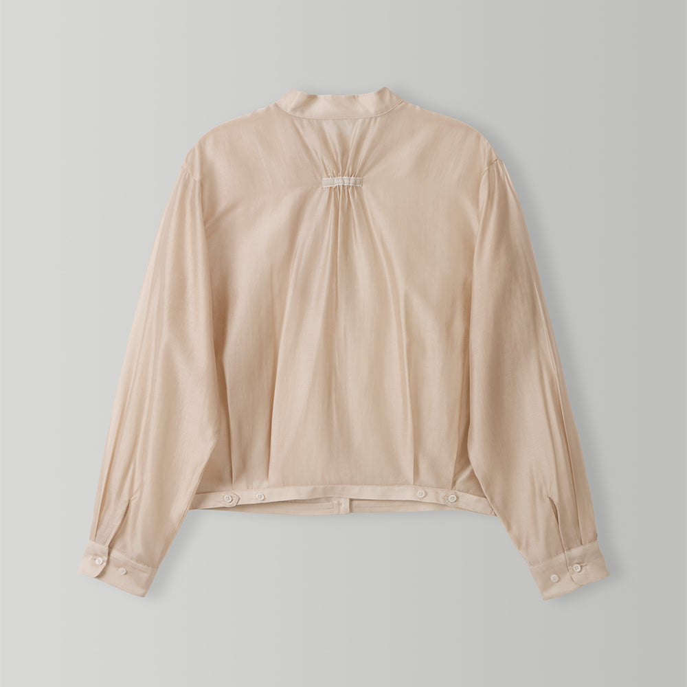 CHERIAUBE Clear Blouse-Beige