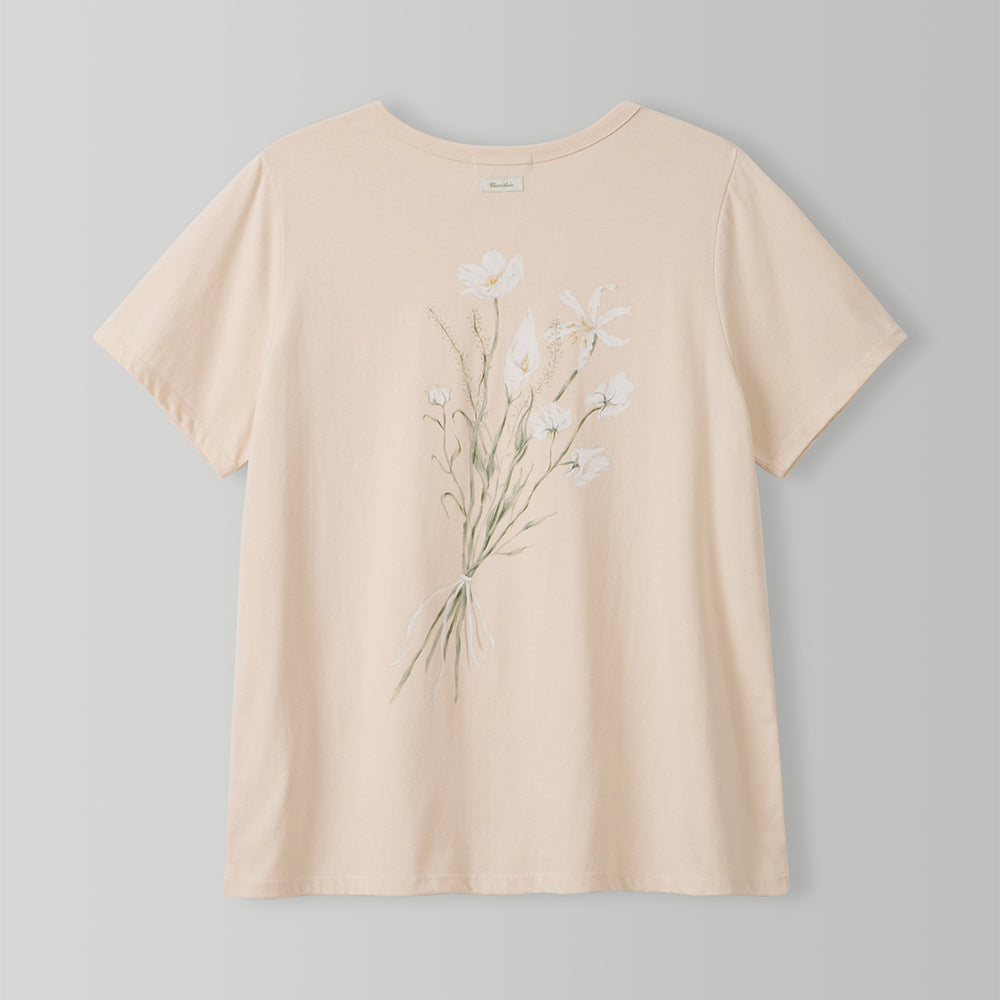 CHERIAUBE Floral Bouquet Tee-Cream