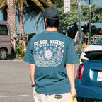 BIGWAVE COLLECTIVE Peace Again Short Sleeve T-Shirt (Navy)