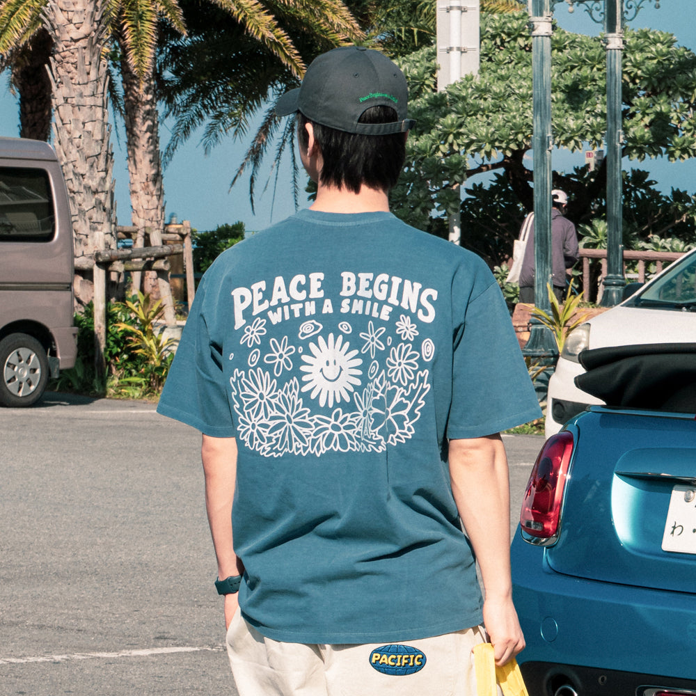 BIGWAVE COLLECTIVE Peace Again Short Sleeve T-Shirt (Navy)