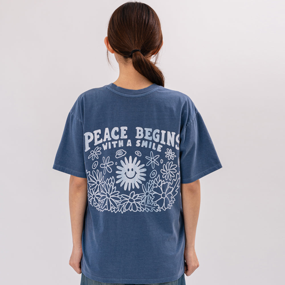 BIGWAVE COLLECTIVE Peace Again Short Sleeve T-Shirt (Navy)