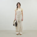HANE HANE Curved Kink Overall Jumpsuit