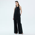 LHAS LHAS Jumpsuit Wide Apron Black