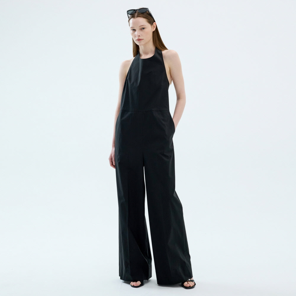 LHAS LHAS Jumpsuit Wide Apron Black