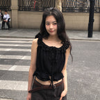 WITHOUTSUMMER Pure frill blouse_black