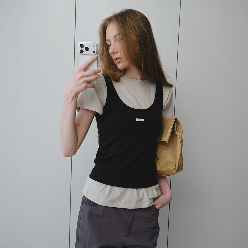 BRENDA BRENDEN SEOUL fresh sleeveless - black