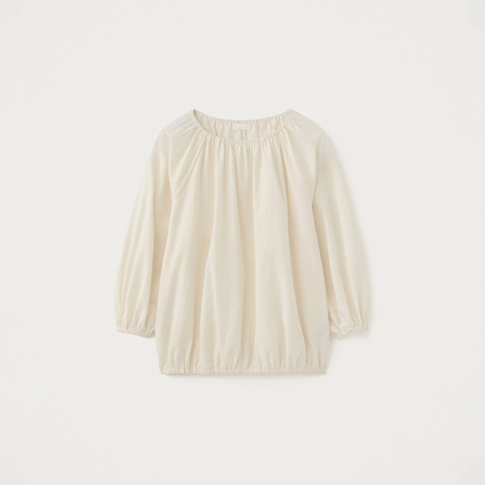 YE Piona Volume Shirring Blouse - Ecru