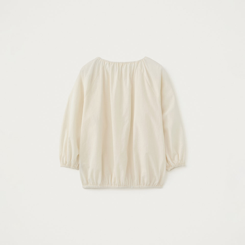 YE Piona Volume Shirring Blouse - Ecru
