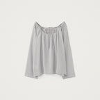 YE Lini Gathered Tie Blouse - Sky Grey