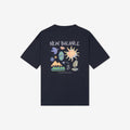 NEW BALANCE NBNEG31643 / UNI Sunny Rainey illustration short sleeve t-shirt (NAVY)