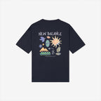 NEW BALANCE NBNEG31643 / UNI Sunny Rainey illustration short sleeve t-shirt (NAVY)