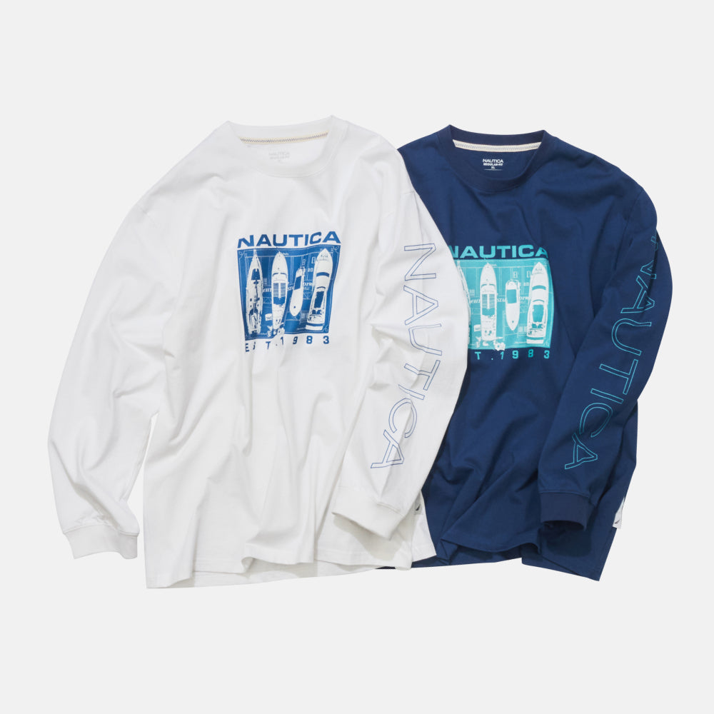 NAUTICA Yacht frame print long sleeve t-shirt (2 colors) NTL5736