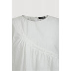 LUCKY CHOUETTE Chouetties by LUCKY CHOUETTE Unbalance Volume Check Blouse (white) LASAX26400WHX