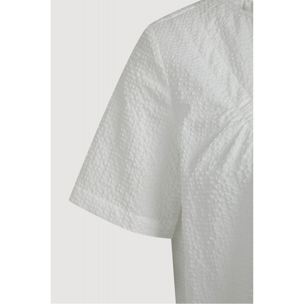 LUCKY CHOUETTE Chouetties by LUCKY CHOUETTE Unbalance Volume Check Blouse (white) LASAX26400WHX